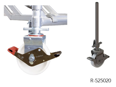 Roue orientable avec  vérin et frein Tobler AG